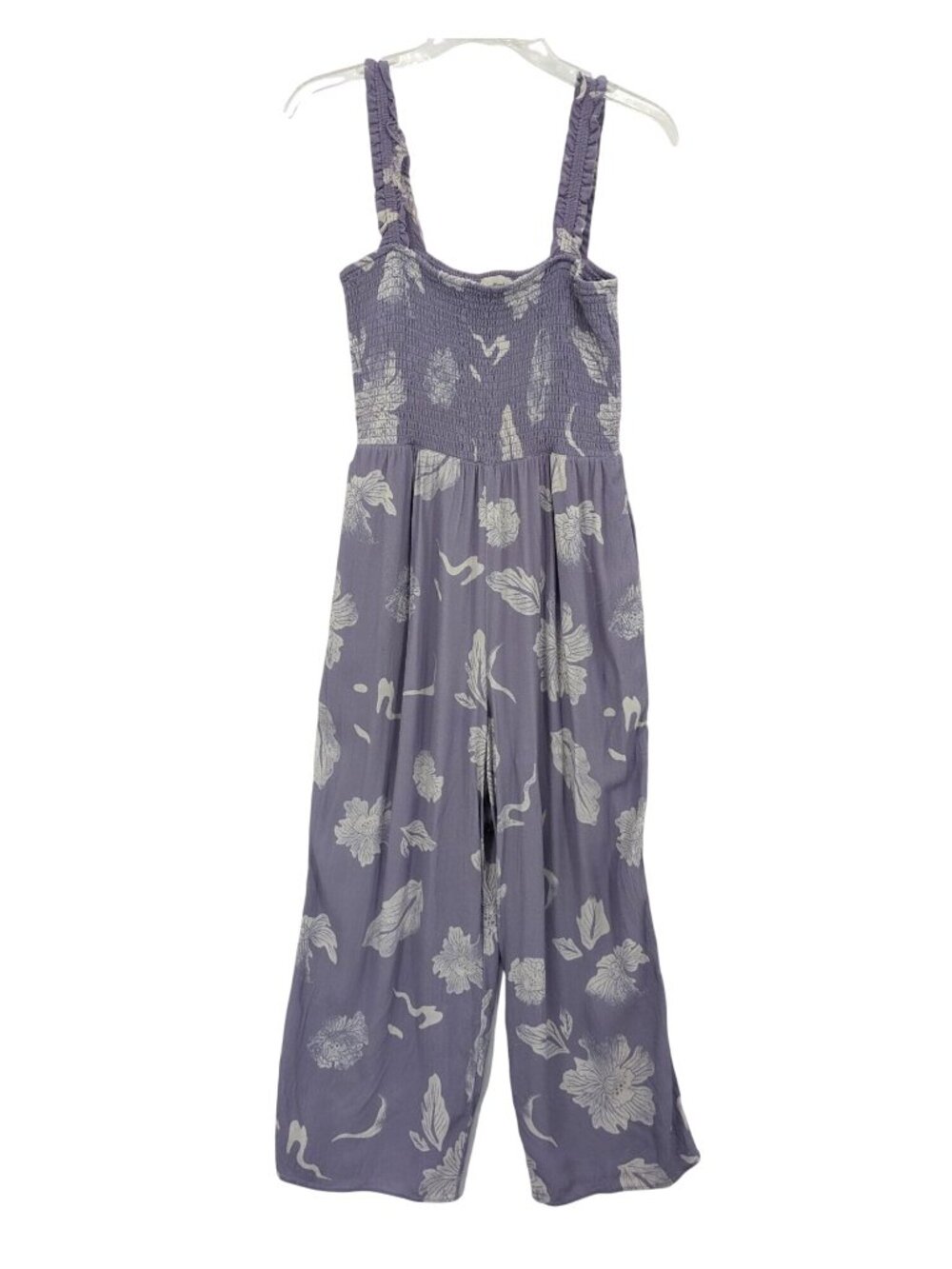 Wilfred Floral Smocked Wide Leg Jumpsuit Boho Resort Cottage Minimalist Medium